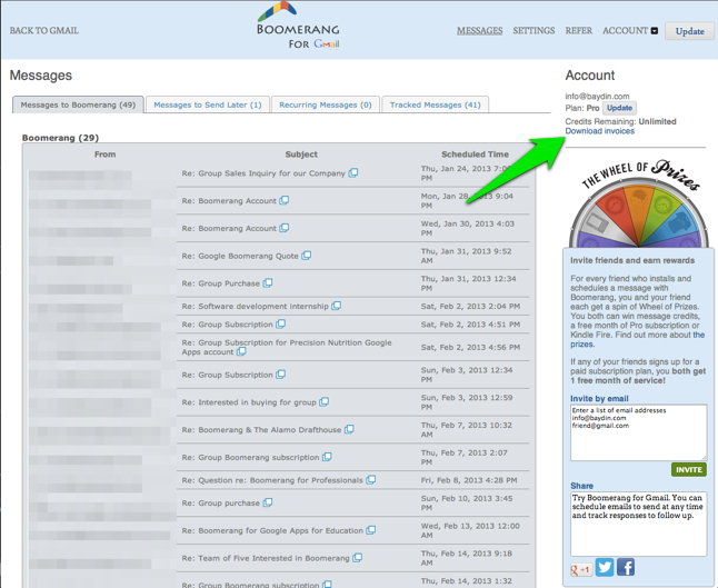 Download Invoices