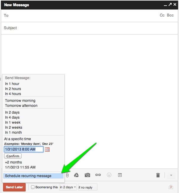 How do I create a Recurring Message?