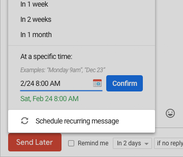 Schedule Recurring Email
